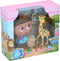 Eddy Toys Poppenset - Met Accessoires - 20x11x19cm - Dierentuinthema