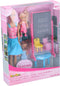 Eddy Toys Set Poppen - Thema School - 1 Grote Pop, 2 kleine Poppen - met Schoolbord, Tafel en Stoeltje - 29 CM