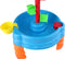Eddy Toys Zand- en Watertafel - Bakje, Harkje, Schepje, Gieter, 5 Vormpjes - Buitenspeelgoed - 58,5 cm