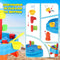 Eddy Toys Zand- en Watertafel - Bakje, Harkje, Schepje, Gieter, 5 Vormpjes - Buitenspeelgoed - 58,5 cm