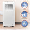 Eden ED-7016 mobiele airconditioner 0,5 l 65 dB Wit
