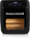 Eden ED-7017 Airfryer Oven - 10 programma's - Inhoud: 12 liter – Inclusief gratis roterende mand en rotisserievork - Heteluchtfriteuse en oven in één - Zwart