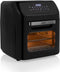 Eden ED-7017 Airfryer Oven - 10 programma's - Inhoud: 12 liter – Inclusief gratis roterende mand en rotisserievork - Heteluchtfriteuse en oven in één - Zwart