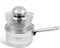 Edënbërg Classic Line - RVS Steelpan met Glazen Deksel Ø16 cm - 1.5 L - 5-Laags Bodem!