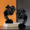 Sculptuur, decoratie voor woonkamer, moderne harssculptuur, stabiele plaatsing, geschikt voor het de
