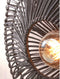 GOOD&MOJO Wandlamp Zanzibar - Rotan Zwart - Ø40cm - Binnen Modern