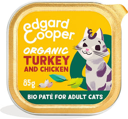 Edgard & Cooper - Adult Paté Organic - Kattenvoer - Kalkoen - 85 g