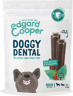 Edgard & Cooper Doggy Dental Aardbei&Munt - Hondensnacks - S