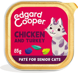 Edgard & Cooper Kattenvoer Senior Pate Kip - Kalkoen 85 gr