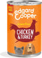 Edgard & Cooper Kip & Kalkoen Blik - Voor volwassen honden - Hondenvoer - 400g
