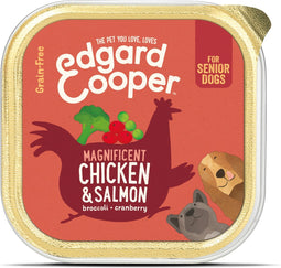 Edgard & Cooper Kip & Zalm Kuipje - Voor senior honden - Hondenvoer - 150g