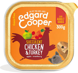 Edgard & Cooper Kuipje Honden Natvoer Hondenvoer Kip - Kalkoen 300 gr