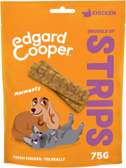 Edgard & Cooper Strips 75 g - Hondensnacks - Kip