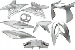 EDGE plaatwerkset / kappenset yamaha aerox 9-delig grijs-metallic / zilver