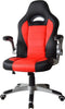 Bureaustoel Thomas - gamestoel - inklapbare armleuning ergonomisch - rood zwart