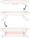 Springos Opvouwbaar Baby Bad - Draagbaar - Thermometer - Wit - Roze - 79 x 49 x 22 cm