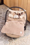 Jollein Voetenzak - Autostoel & Kinderwagen - 3/5 punts gordel - Milky Coffee - 42x82cm