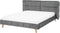 SENLIS - Tweepersoonsbed - Grijs - 160 x 200 cm - Fluweel