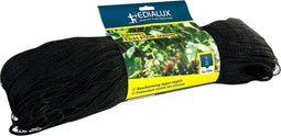 Edialux Vogelnet 4x10m fijnmazig, knooploos polyethyleen, rotvrij, weersbestendig, zwart, beschermt vijver, moestuin, balkon en bomen tegen duiven en vogels, ultieme vogelwering, 40m²