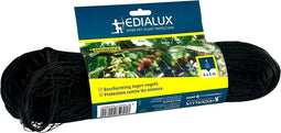 Edialux Vogelnet 4x5m fijnmazig, knooploos polyethyleen, rotvrij, weersbestendig, zwart, beschermt vijver, moestuin, balkon en bomen tegen duiven en vogels, ultieme vogelwering, 20m²