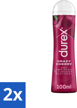 Durex - Crazy Cherry - Glijmiddel - 100 ml - Voordeelverpakking - 2 stuks