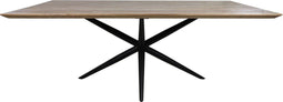 HSM Collection Rechthoekige tafel Zurich - 160x90x76 - Naturel/zwart - Acaciahout/metaal