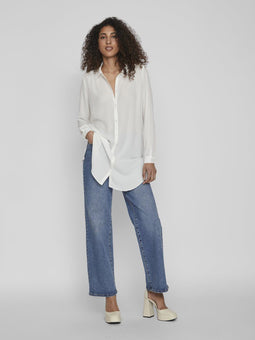 VILA VILUCY BUTTON LS TUNIC - Dames T-shirt - Maat 42
