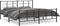 vidaXL - Bedframe - met - voetbord - zonder - matras - metaal - zwart - 180x200 - cm