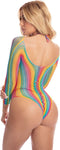 Regenboogbody met lange mouwen Pink Lipstick -