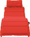 vidaXL - Ligbed - met - kussen - massief - acaciahout - rood
