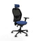 Jorquera Piqueras y Crespo 3D036G2 - Bureaustoel met hoofdsteun - Verstelbare hoogte en ademend - Marineblauw