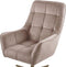 Draaifauteuil MOLLE met voetenbank Fluweel Beige