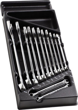 module met 13 ringsteeksleutels - inch
