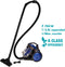 EDM Compacte Stofzuiger Zonder Zak - 2,5 L 700W - Blauw, Zwart - 24x33x29cm
