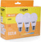 EDM LED Lamp A60 E27 10W 3200K 400lm 230V - LED Lampen - Warm Wit - 3-Pack