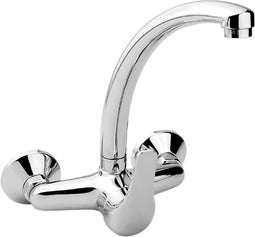 EDM Moderne Eengreeps Keuken/Wastafelkraan Chroom 15x24.8cm - Mengkraan - Keukenkraan - Wastafel - inclusief montage materiaal - Keuken - Badkamer - Toilet - Klussen