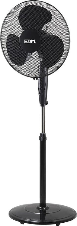 EDM Staande Ventilator 40cm - 110-130cm - Zwart
