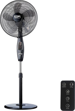 EDM statiefventilator - Luxe uitvoering ment 5 doorzichtige bladen + afstandsbediening