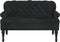 vidaXL - Bankje - met - rugleuning - 119,5x64,5x75 - cm - fluweel - zwart