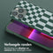 Selencia Hoesje Geschikt voor iPhone 13 Pro Hoesje Met Koord - Selencia Siliconen design hoesje met afneembaar koord - Groen / Irregular Check Green