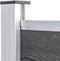 vidaXL - Schuttingset - 2 - vierkant - en - 1 - schuin - 446x186 - cm - HKC - grijs