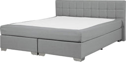 ADMIRAL - Boxspringbed - Lichtgrijs - 140 x 200 cm - Polyester