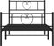 vidaXL - Bedframe - met - hoofd- - en - voeteneinde - metaal - zwart - 100x200 - cm