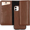 Selencia Hoesje Geschikt voor iPhone 11 Hoesje Met Pasjeshouder - Selencia Eny Uitneembare Vegan Lederen Clutch - Bruin