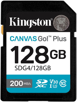 Kingston Canvas Go! Plus - SDXC Geheugenkaart 128GB - UHS-I U3 V30 200MB/s