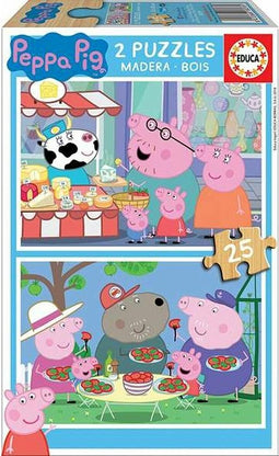 EDUCA - 2 puzzels - 25 stuks - Peppa Pig