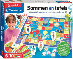 Education Clementoni Bordspel - Sommen en Tafels - Quiz Spel Leren Rekenen - Educatief Speelgoed - 6-10 jaar