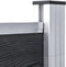 vidaXL - Schuttingset - 2 - vierkant - en - 1 - schuin - 446x186 - cm - HKC - grijs