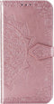 Hoesje Met Pasjeshouder Geschikt voor Motorola Moto G9 Plus - Mandala Bookcase - Roze
