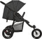vidaXL - Kinderwagen - staal - antracietkleurig